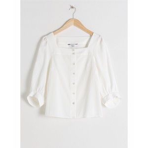 Cotton Square Neck Blouse by & Other Stories